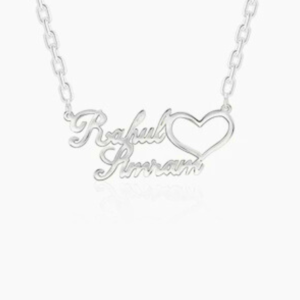 Silver Personalised Precious Sweetheart Pendant