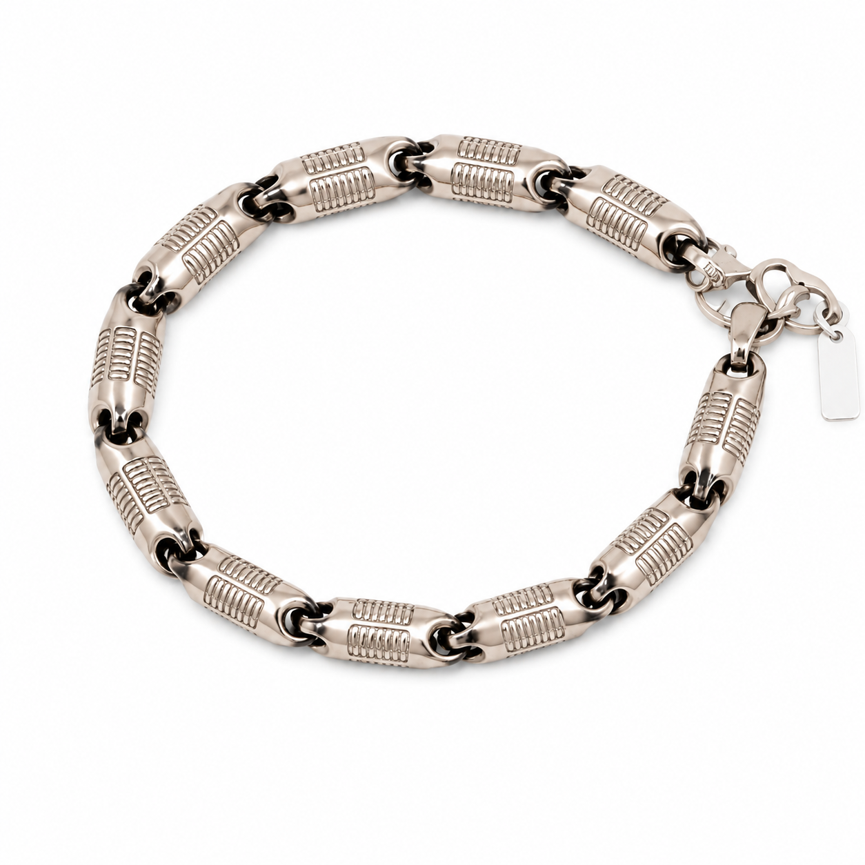 Solid Silver Men’s Chain Link Bracelet