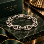925 Sterling Silver Cable Chain Bracelet for Men – Anchor Clasp
