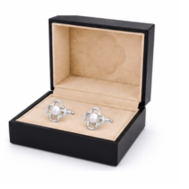 Sterling Silver Pearl Cloverleaf Ring