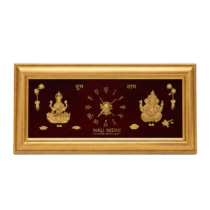 Goddess Lakshmi & Lord Ganesha Gold Clock