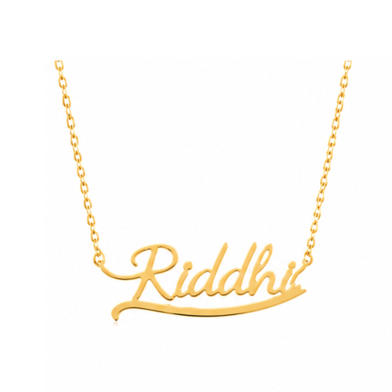 Golden Personalised Name Heart Necklace
