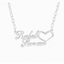 Silver Personalised Precious Sweetheart Pendant