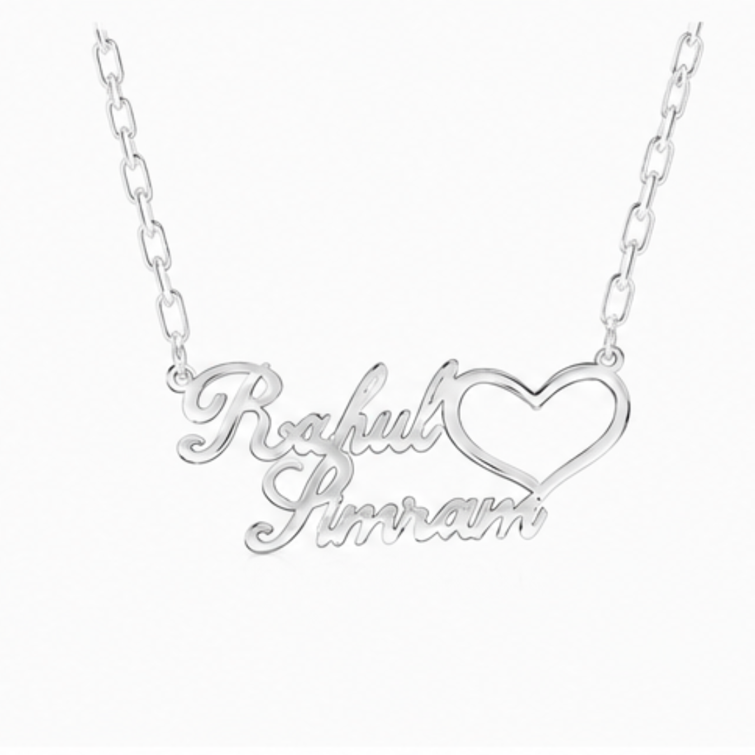 Silver Personalised Precious Sweetheart Pendant