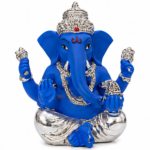 Blue & Silver Ganesha Idol