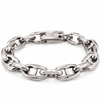 925 Sterling Silver Cable Chain Bracelet for Men – Anchor Clasp