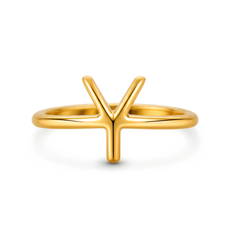 Y Letter Ring