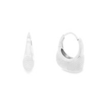 Silver Aura Hoops