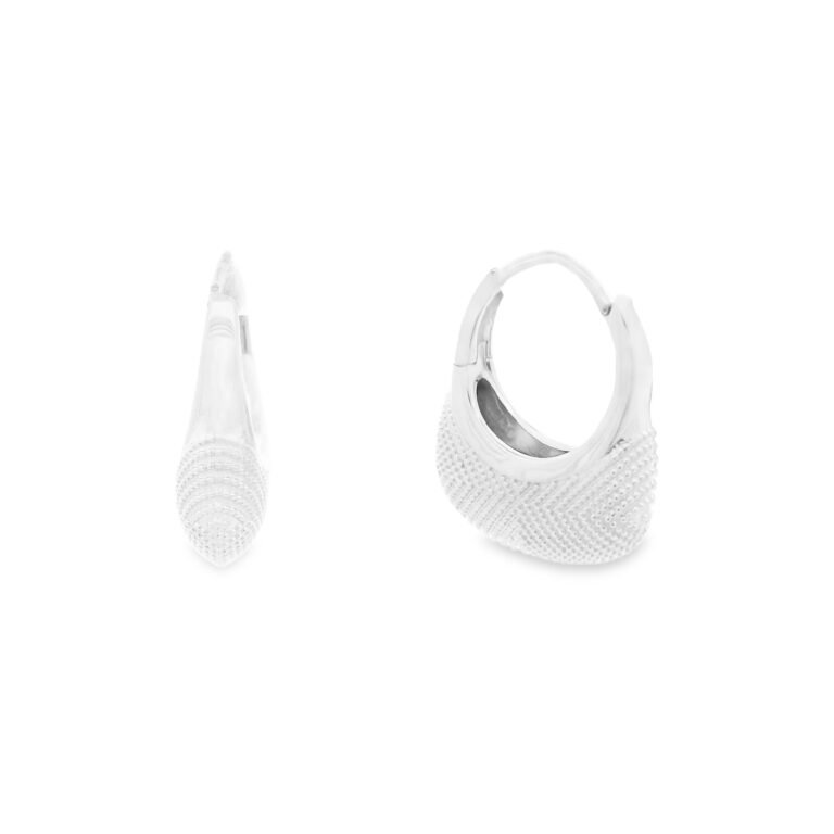 Silver Aura Hoops